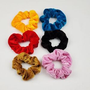 Velvet Scrunchie Hair Ties Bundle Of 6